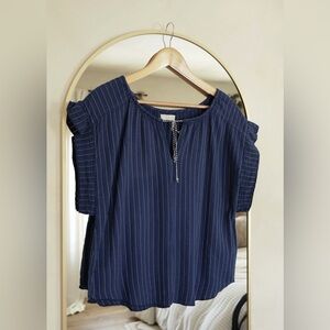 Blue Striped Women's Top